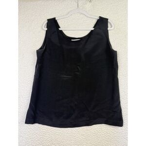 Westbrook Classics Shirt Womens Medium Black All Silk Tank Sleeveless Top Blouse